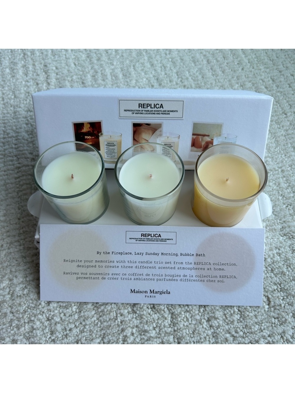 Maison Margiela Candles Set - By The Fireplace, Lazy Sunday, Bubble Bath